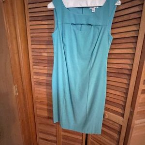 Turquoise peek cutout dress